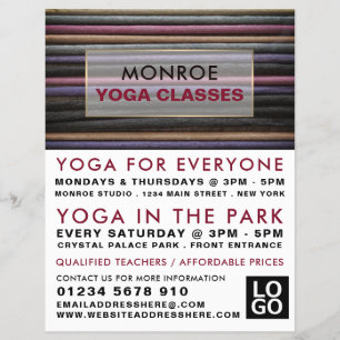 Farbige Weihrauch, Werbung für Yoga-Klassen Flyer