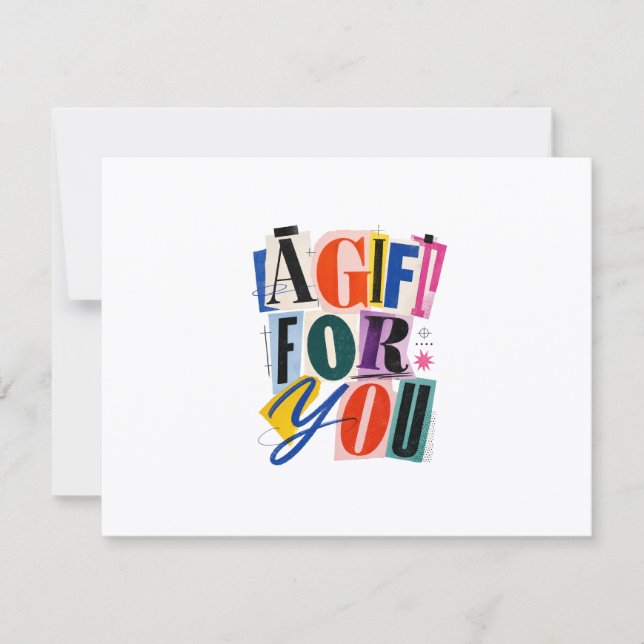 Farbige weiße Geschäftsgeschenkkarte (Vorderseite)
