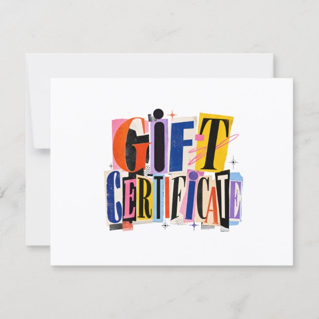 Farbige weiße Geschäftsgeschenkkarte (Vorderseite)