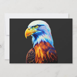 Farbige Weißkopfseeadler-Kunst Save The Date