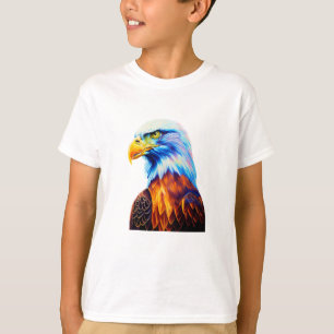Farbige Weißkopfseeadler-Kunst T-Shirt