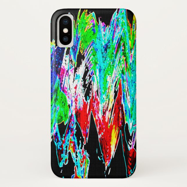 Farbige Wellen Case-Mate iPhone Hülle (Rückseite)