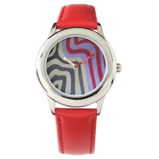 Farbige Wellen eWatch Uhr (Vorderseite)