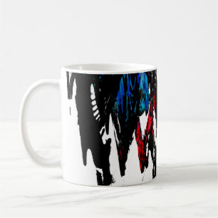 Farbige Wellen Kaffeetasse