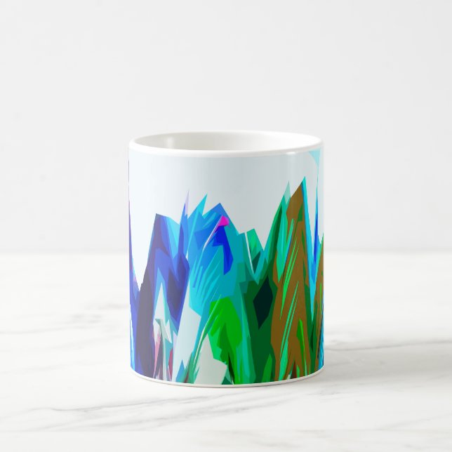 Farbige Wellen Kaffeetasse (Mittel)