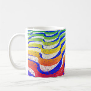 Farbige Wellen Kaffeetasse
