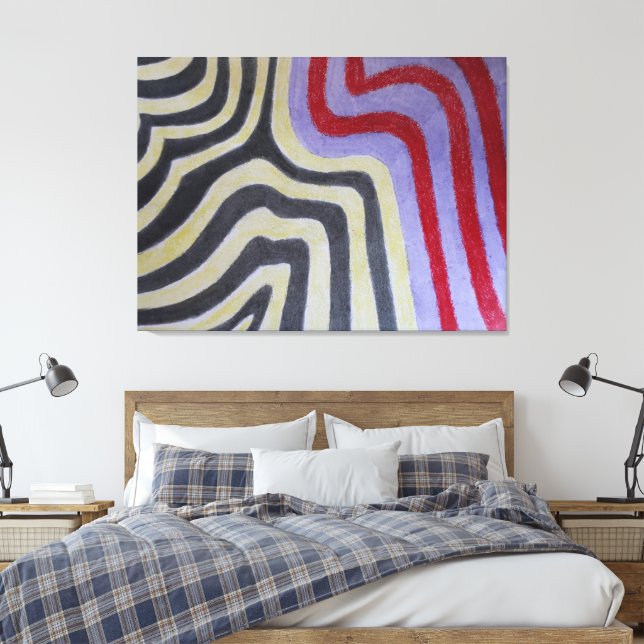 Farbige Wellen Leinwanddruck (Insitu (Schlafzimmer))