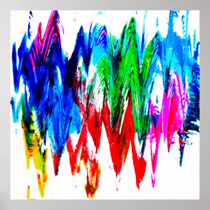 Farbige Wellen Poster