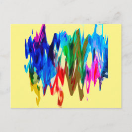 Farbige Wellen Postkarte