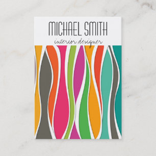 Farbige Wellen Räume Designer Visitenkarte