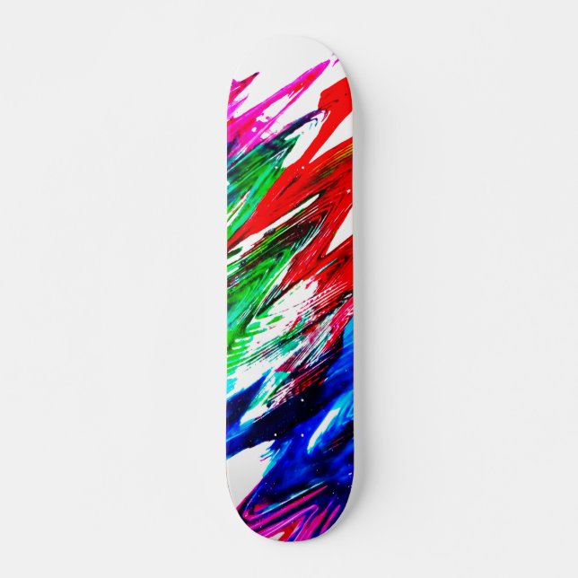 Farbige Wellen Skateboard (Vorne)