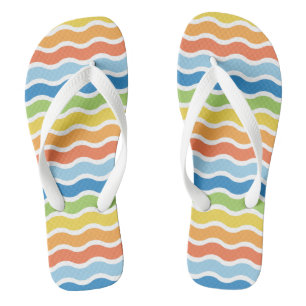 Farbige Wellenmuster Flip Flops