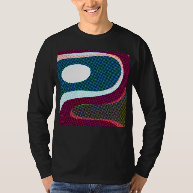 Farbige Wellige Abstrakte 612 T-Shirt (Vorderseite)