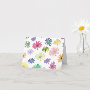 Farbige Whimsical Daisy Karte