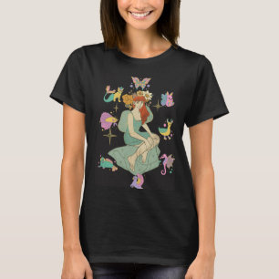 Farbige Whimsical Girl Artistic Name Niedlich TSH T-Shirt