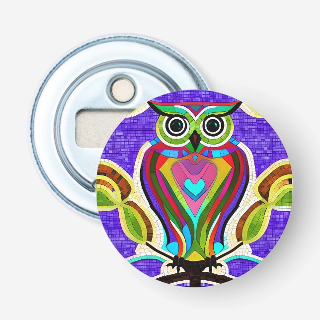 Farbige Whimsikale Schüssel mit Herz Flaschenöffner (Vorderseite)