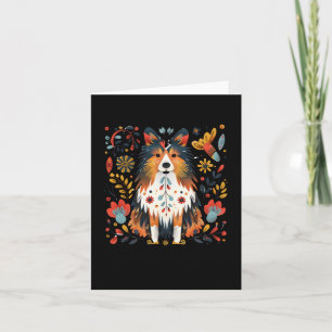 Farbige WhimsikIllustration eines umliegenden Hund Karte