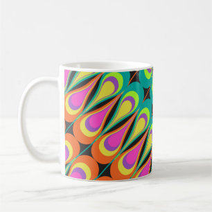 Farbige wiederholende Diagonalmuster.abstrakt, Kaffeetasse