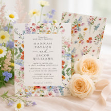 Farbige Wiesen-Wildblumen-Hochzeit