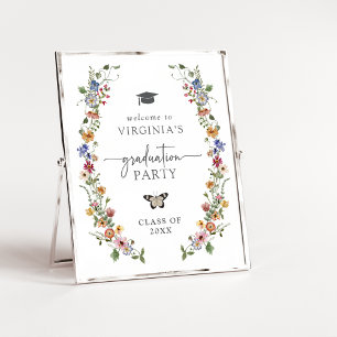 Farbige Wildblume Abschluss Poster