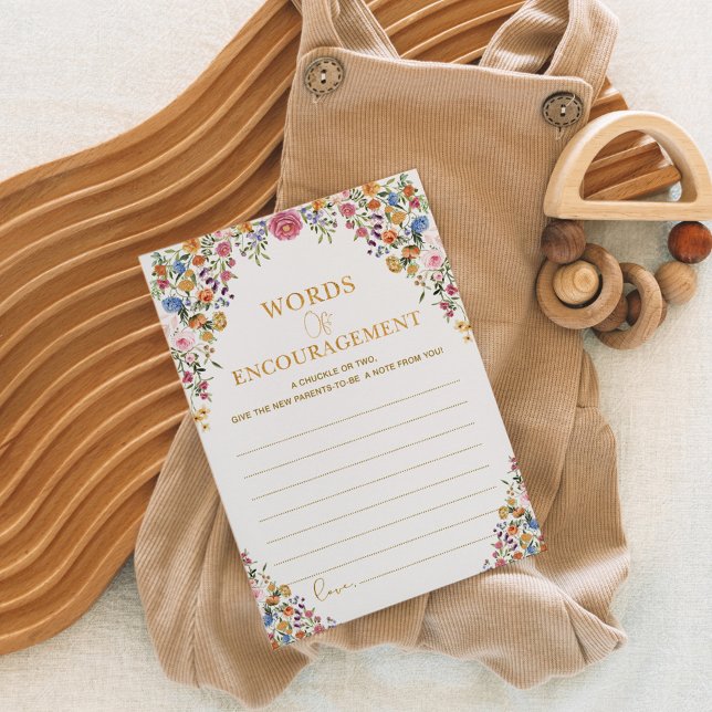 Farbige Wildblume Babyberatung & Wunschspielkarte Einladung (Von Creator hochgeladen)