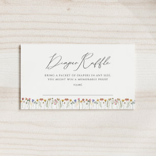 Farbige Wildblume Babydusche Windelwanne Begleitkarte