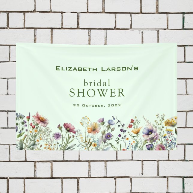 Farbige Wildblume Blumenkohl Brautparty Banner (Von Creator hochgeladen)