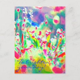 Farbige Wildblume Denken Sie an Ihre Blume Postkarte