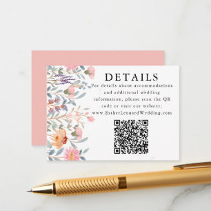 Farbige Wildblume des Frühlings Foto QR-Code Detai Begleitkarte