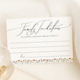 Farbige Wildblume Familientradition Karte