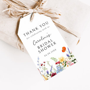 Farbige Wildblume Geschenkanhänger