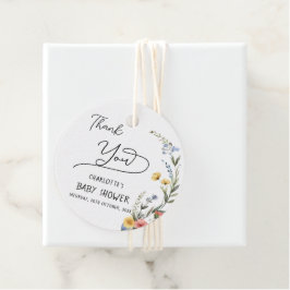 Farbige Wildblume Kinderdusche Geschenkanhänger