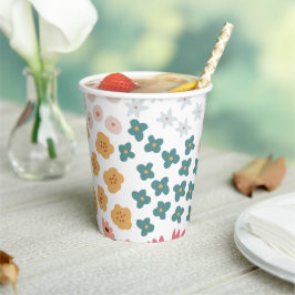 Farbige Wildblume Papier Cups Pappbecher