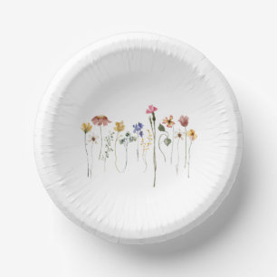 Farbige Wildblume Pappteller