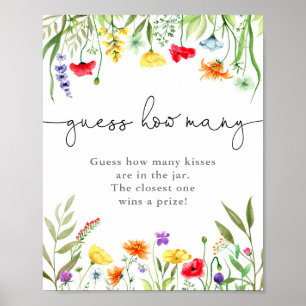 Farbige Wildblume Schätzung Wie viele Spiele Poster