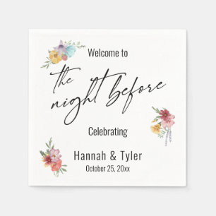 Farbige Wildblume Serviette