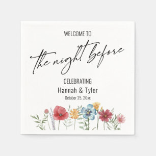 Farbige Wildblume Serviette