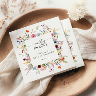 Farbige Wildblume Serviette