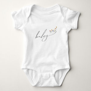 Farbige Wildblumen-Baby-Party Baby Strampler