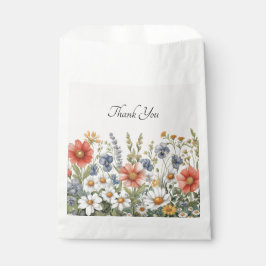 Farbige Wildblumen bevorzugen Tasche Geschenktütchen