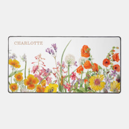 Farbige Wildblumen Blume Personalisiert Schreibtischunterlage