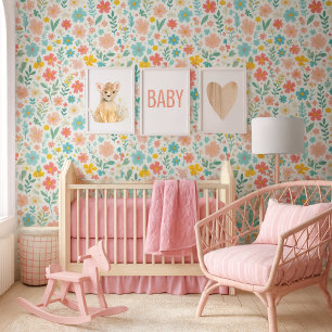 Farbige Wildblumen Blumen Wallpaper Tapete