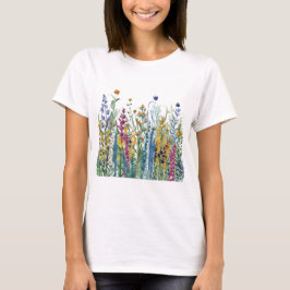 Farbige Wildblumen, Botanicale, florale aktive T- T-Shirt