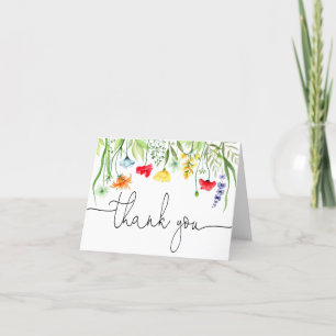 Farbige Wildblumen Frühlingsblumen Dankeskarten Dankeskarte
