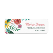 Farbige Wildblumen Frühlingsflorieren Wasserfarben