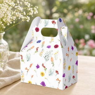 Farbige Wildblumen-Garten-Blumengiebel Geschenkschachtel