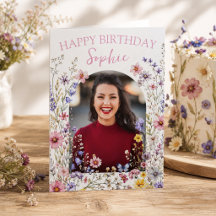 Farbige Wildblumen Geburtstag für jedes Alter