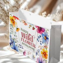 Farbige Wildblumen-Geburtstag