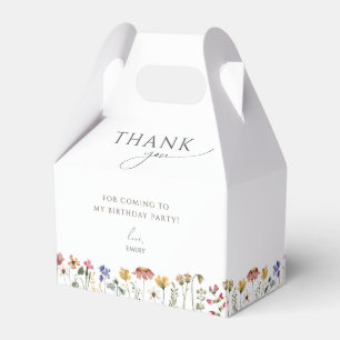 Farbige Wildblumen-Geburtstags-Dankeschön Geschenkschachtel