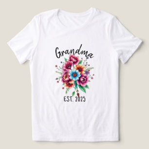 Farbige Wildblumen Großmutter Tri-Blend Shirt